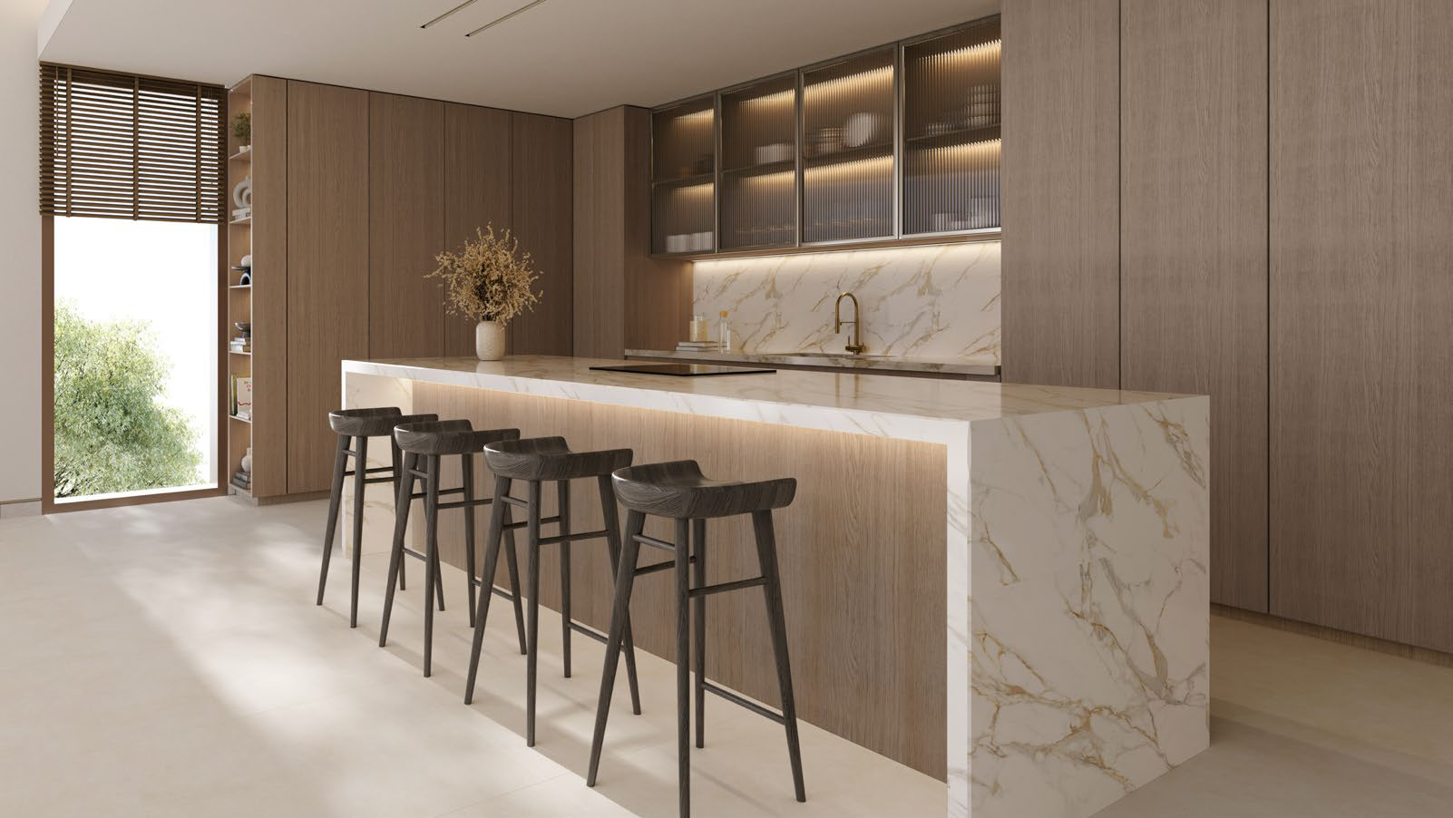 Bashayer kitchen with island counter